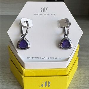 Bomb Party Lab Created Lavender Earrings